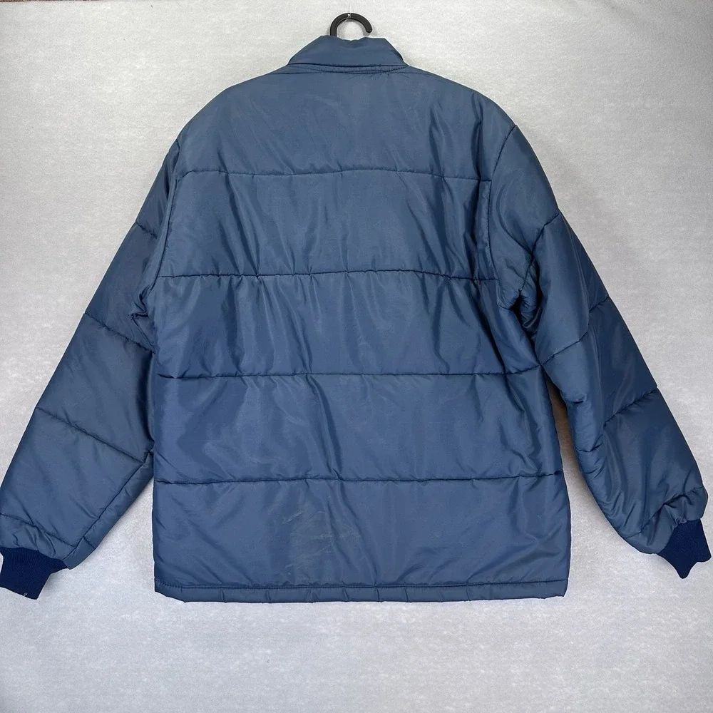 Vtg 70s Champion Jacket L Spark Plugs Coat Official Racing Apparel Jacket Puffer